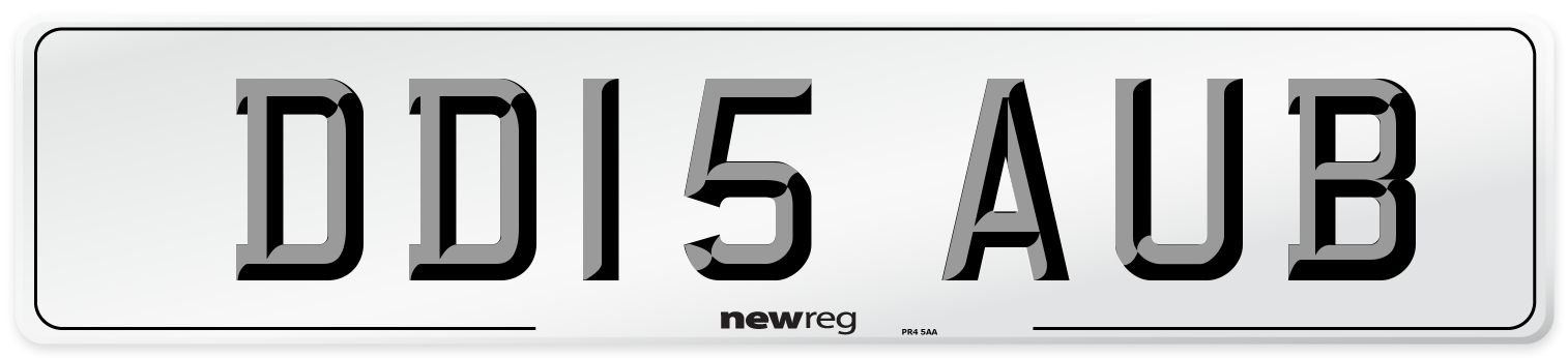 DD15 AUB Number Plate from New Reg